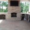 Pavers on Floor,  Concrete Hearth and Caps